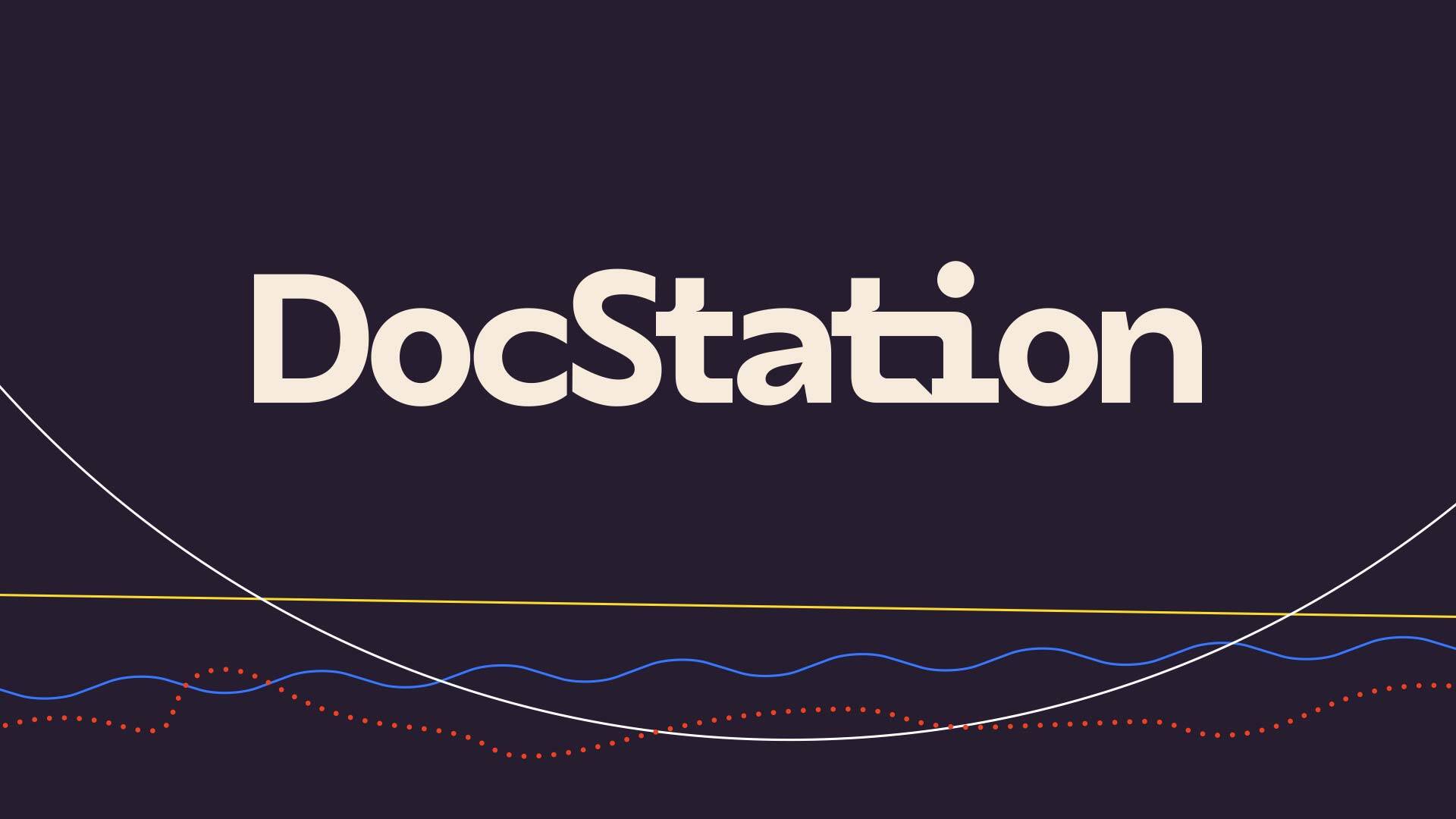 Main logo design for DocStation by Tilted Chair