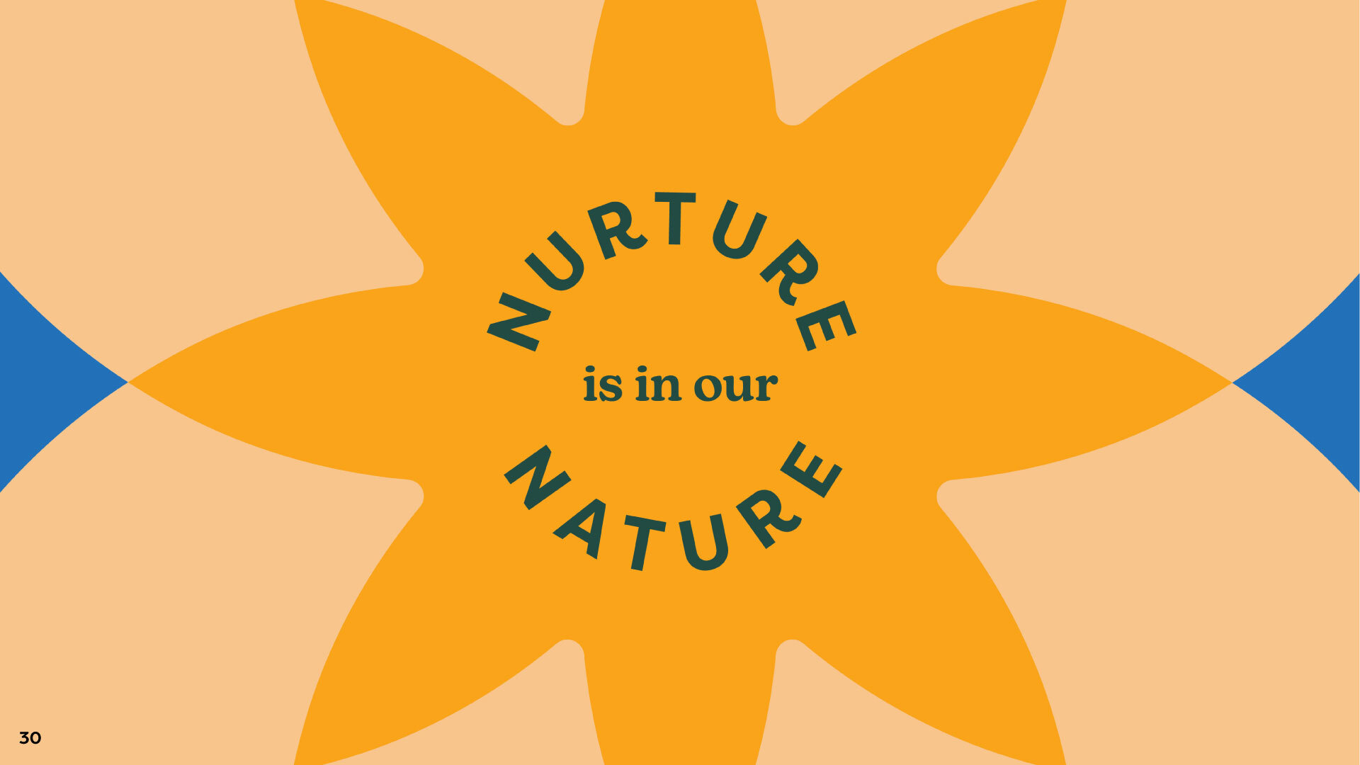 Hopebridge brand design by Tilted Chair reading "Nurture is in our Nature"