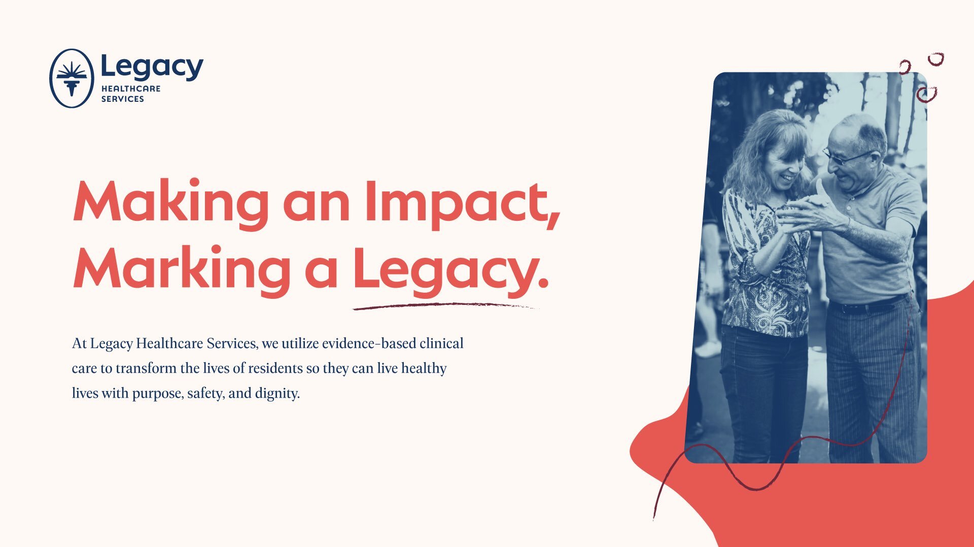 Legacy Healthcare Services rebrand logo design key graphic composition