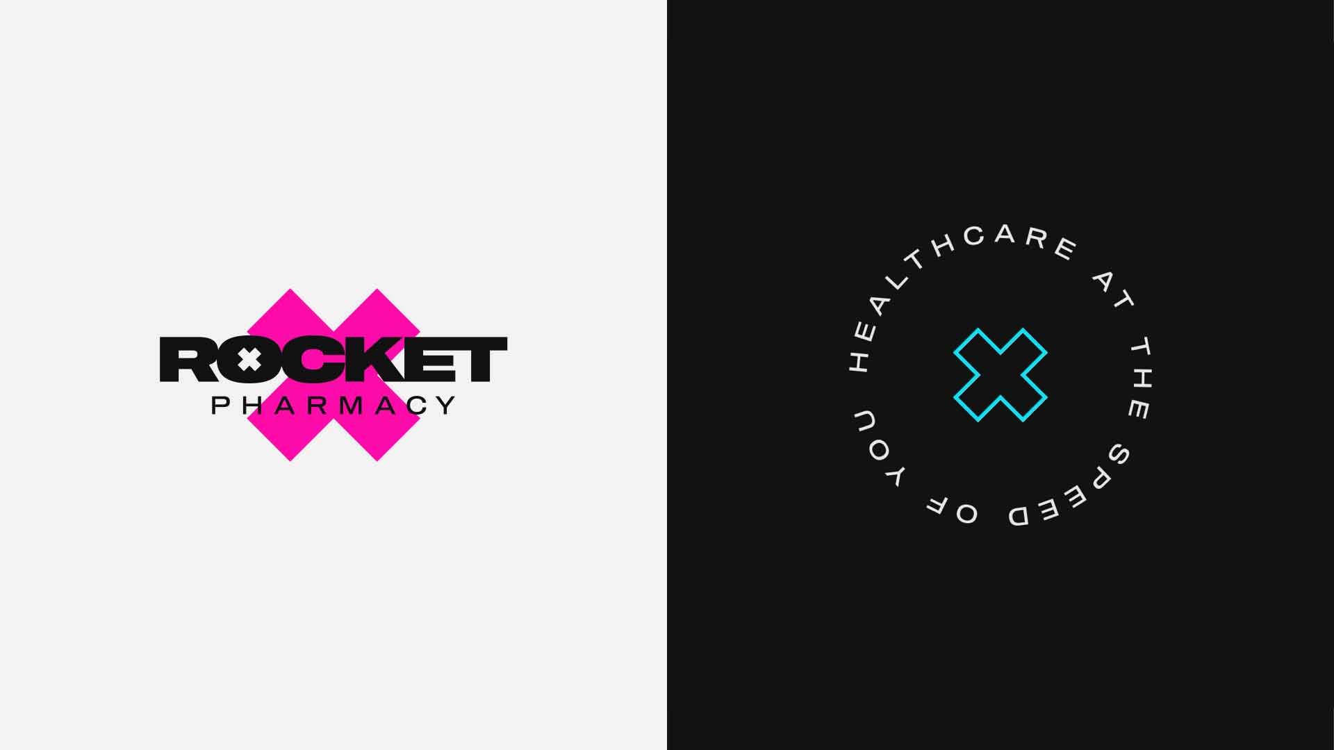 Rocket Pharmacy brand design primary logos