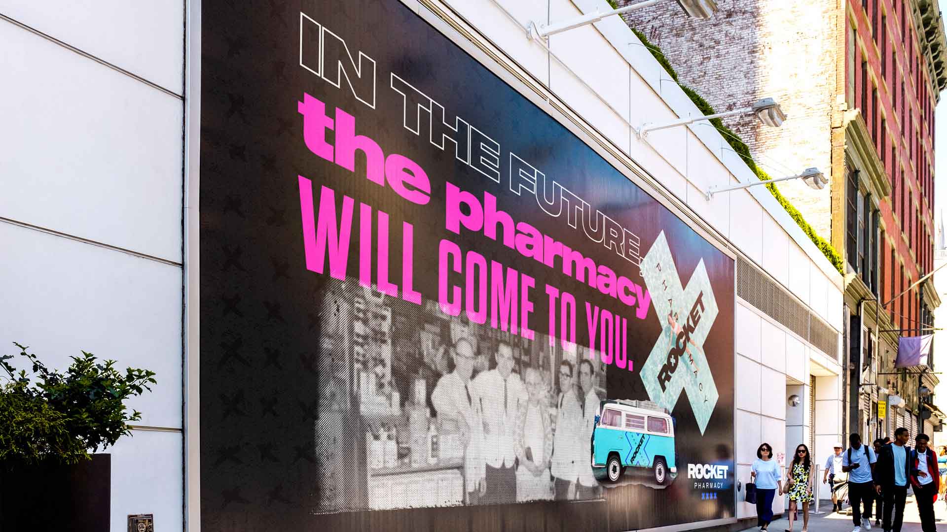 Rocket Pharmacy brand outdoor billboard/bulletin