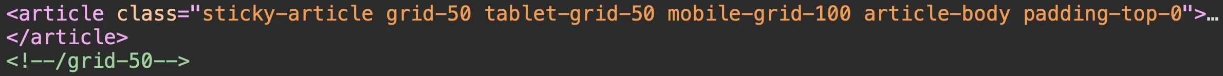 Demonstration of “deep” class stacking in WordPress.