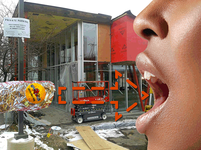 Torchy's taco in mouth gif for some like it hot campaign