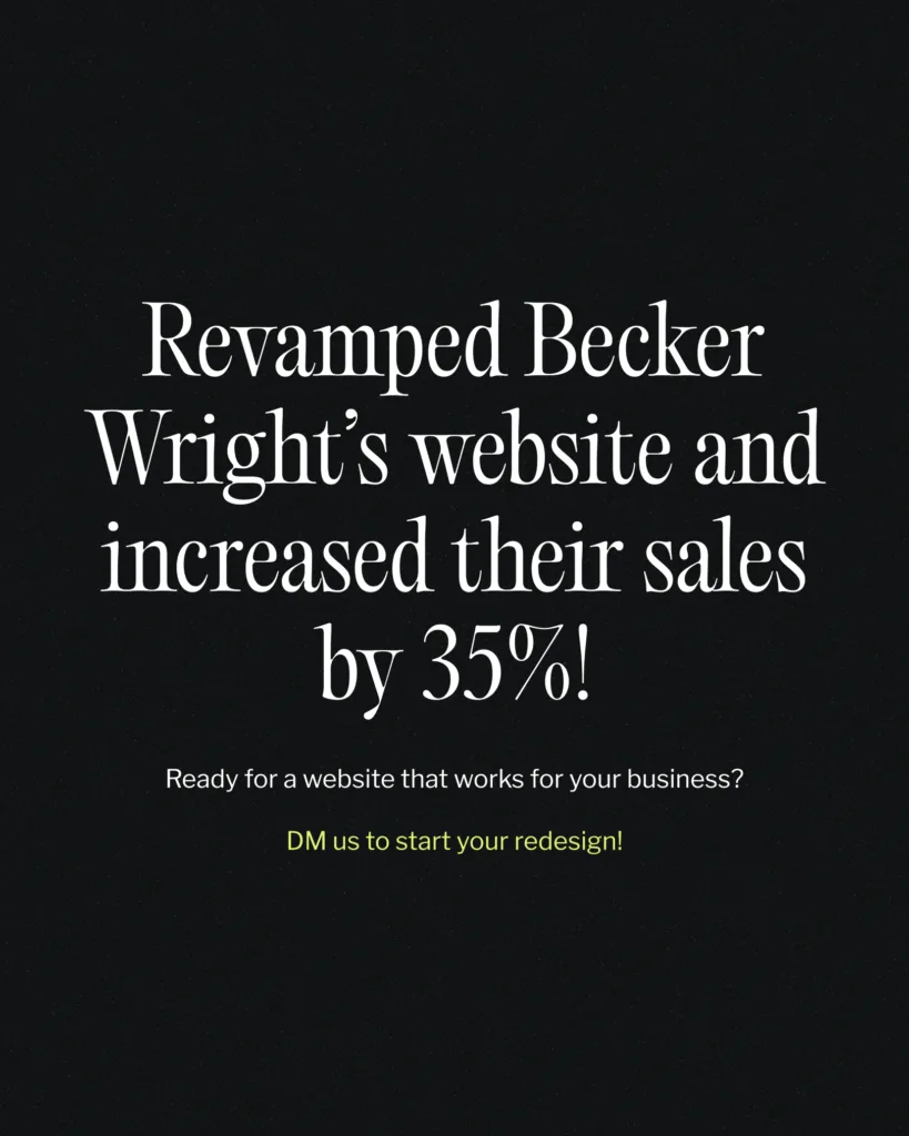 Becker Wright's website results from working with Tilted Chair