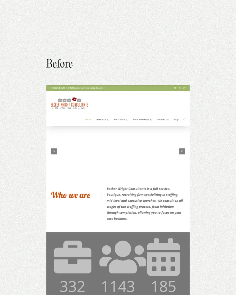 Becker Wright web before Tilted Chair redesign