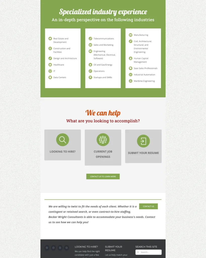 Becker Wright web before Tilted Chair redesign